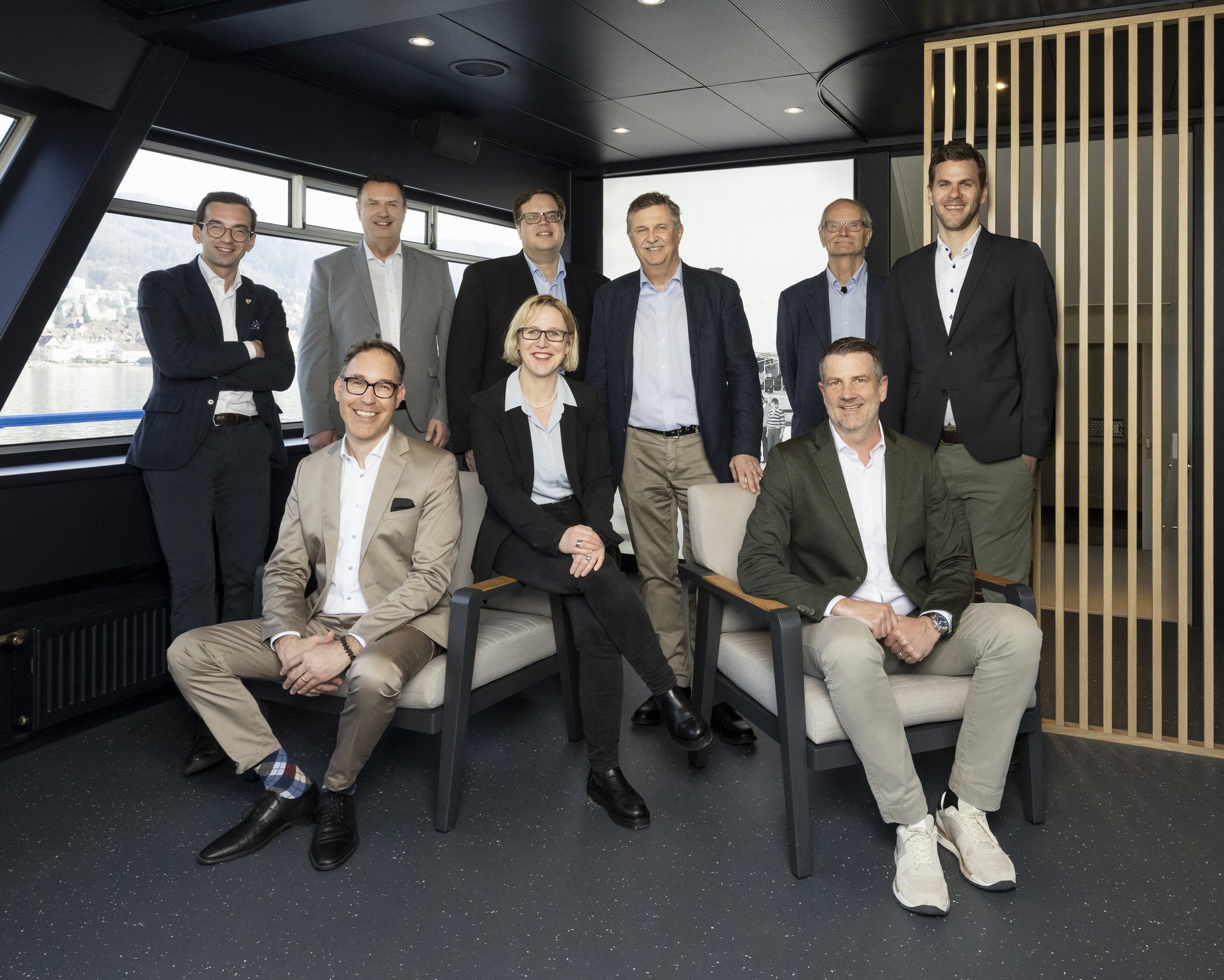 Ein Gruppenbild des Verwaltungsrates der Schifffahrtsgesellschaft für den Zugersee AG