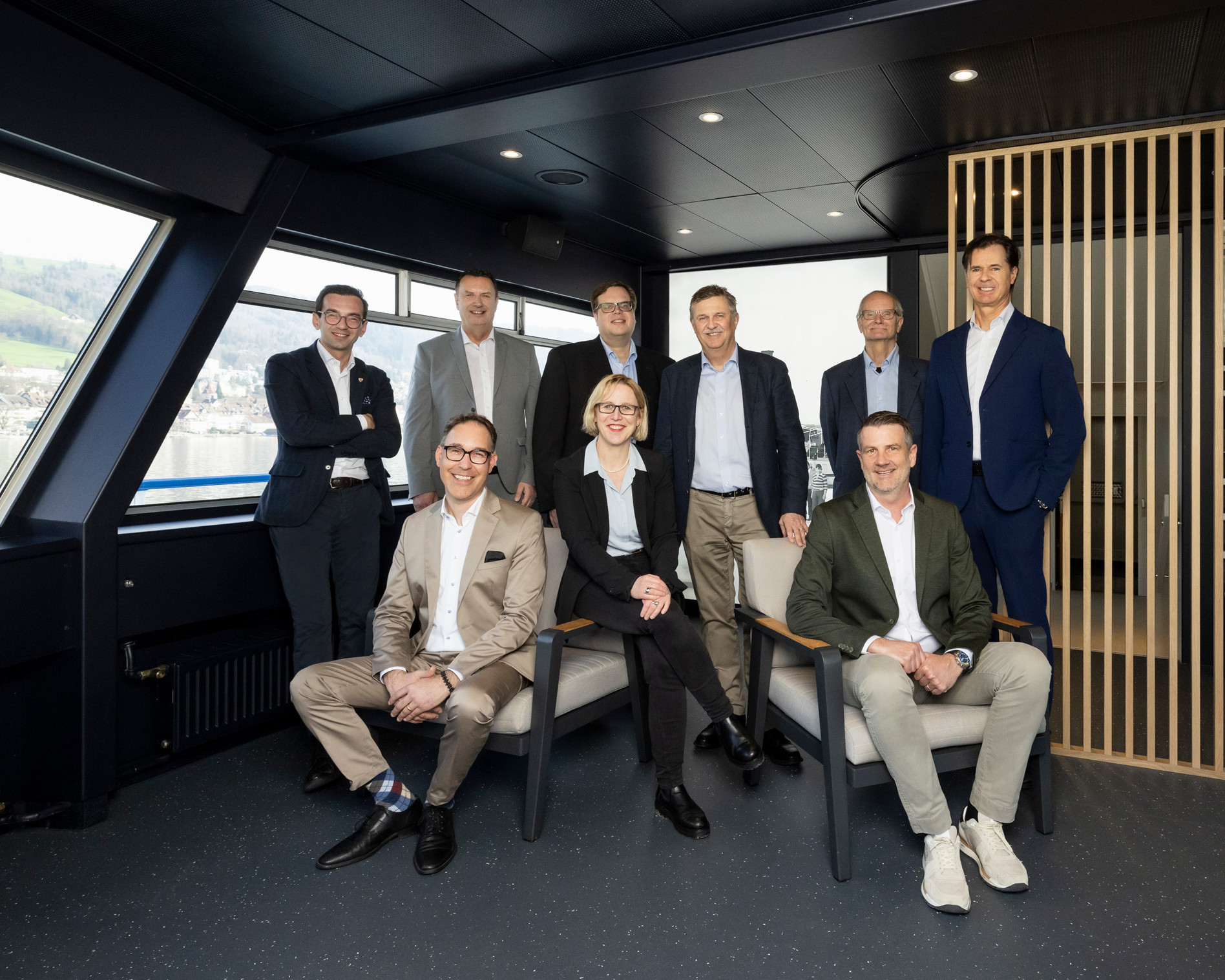 Ein Gruppenbild des Verwaltungsrates der Schifffahrtsgesellschaft für den Zugersee AG