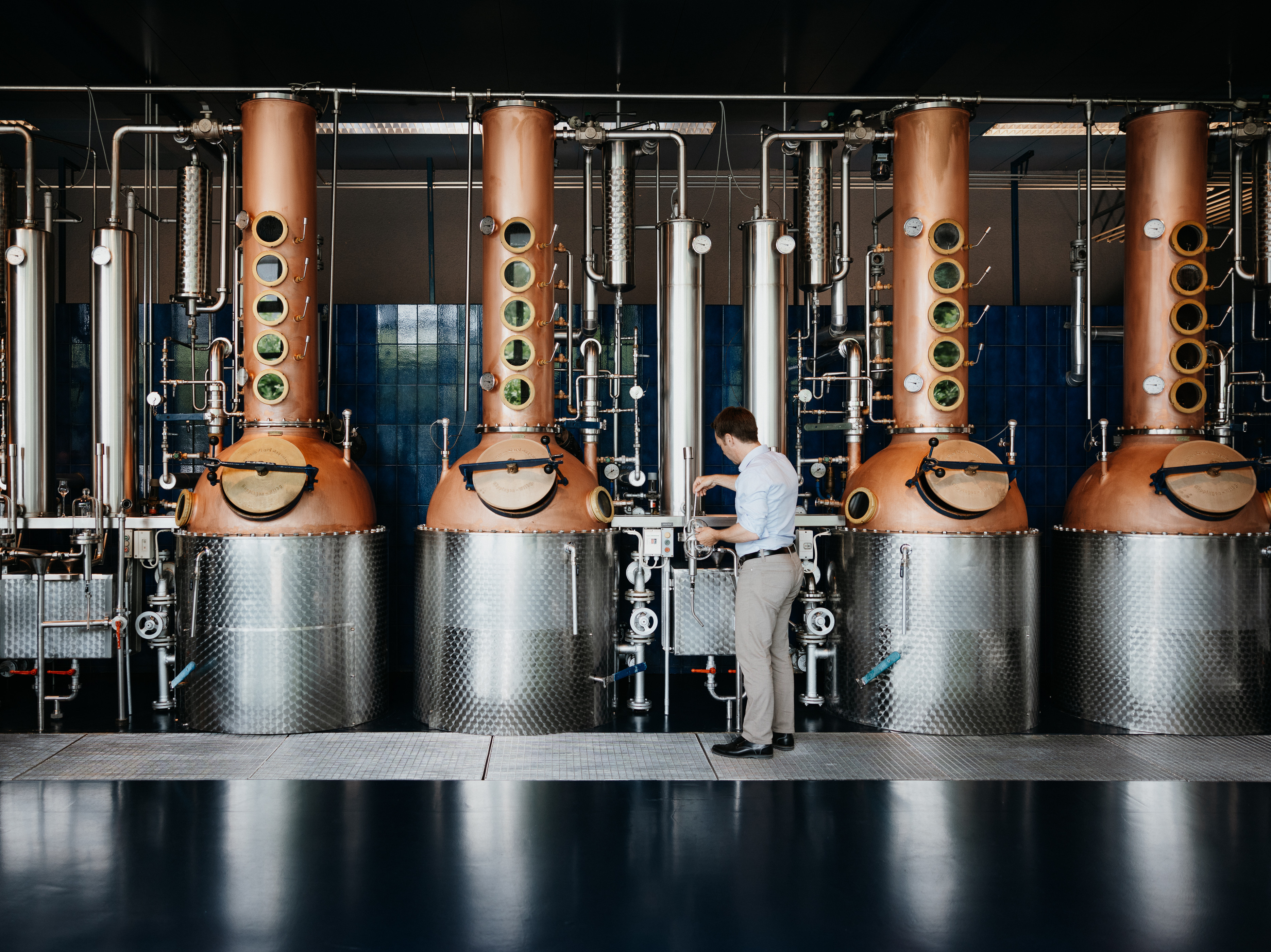 Copper still in the Etter distillery