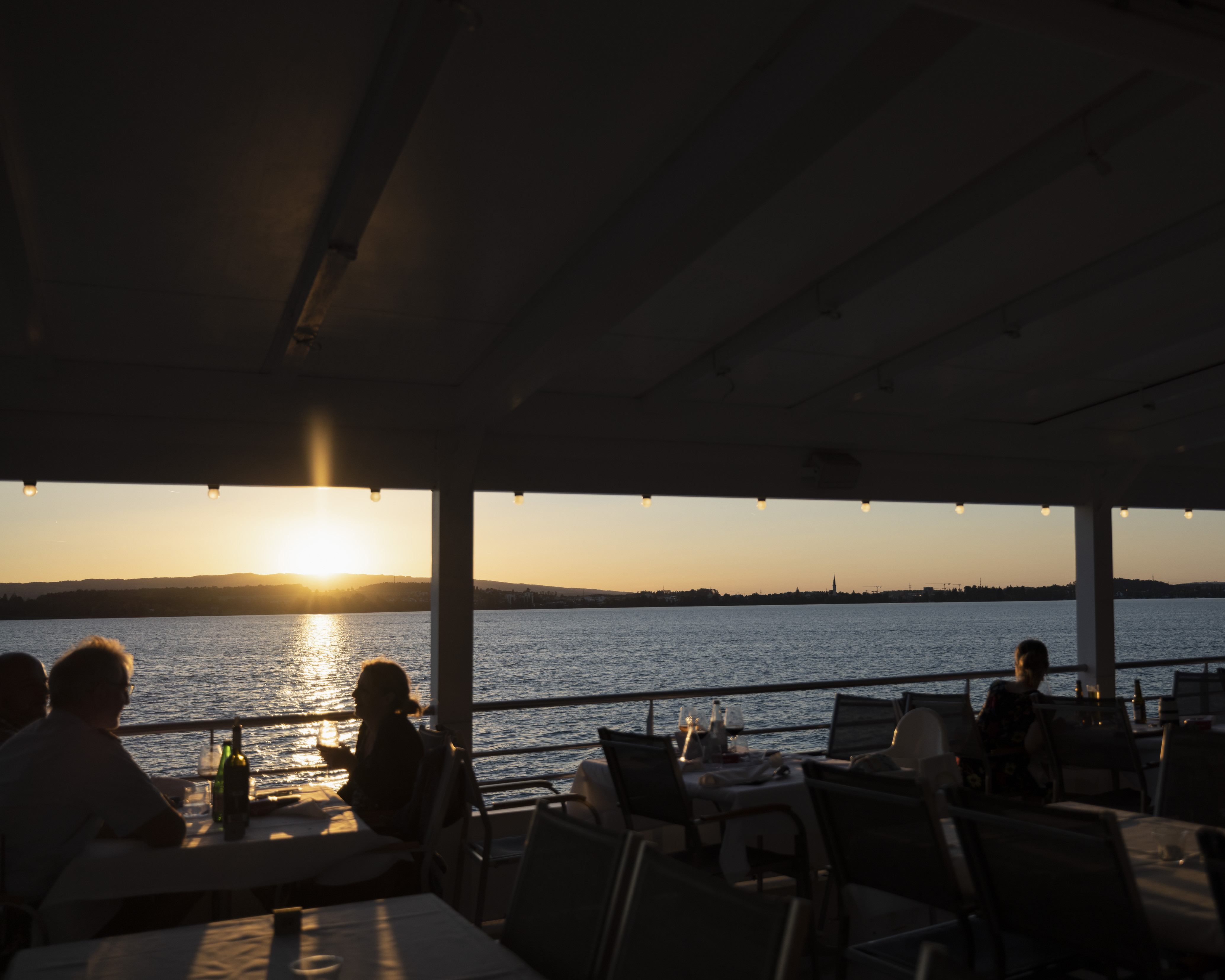 Abendstimmung Oberdeck Sonnenuntergang