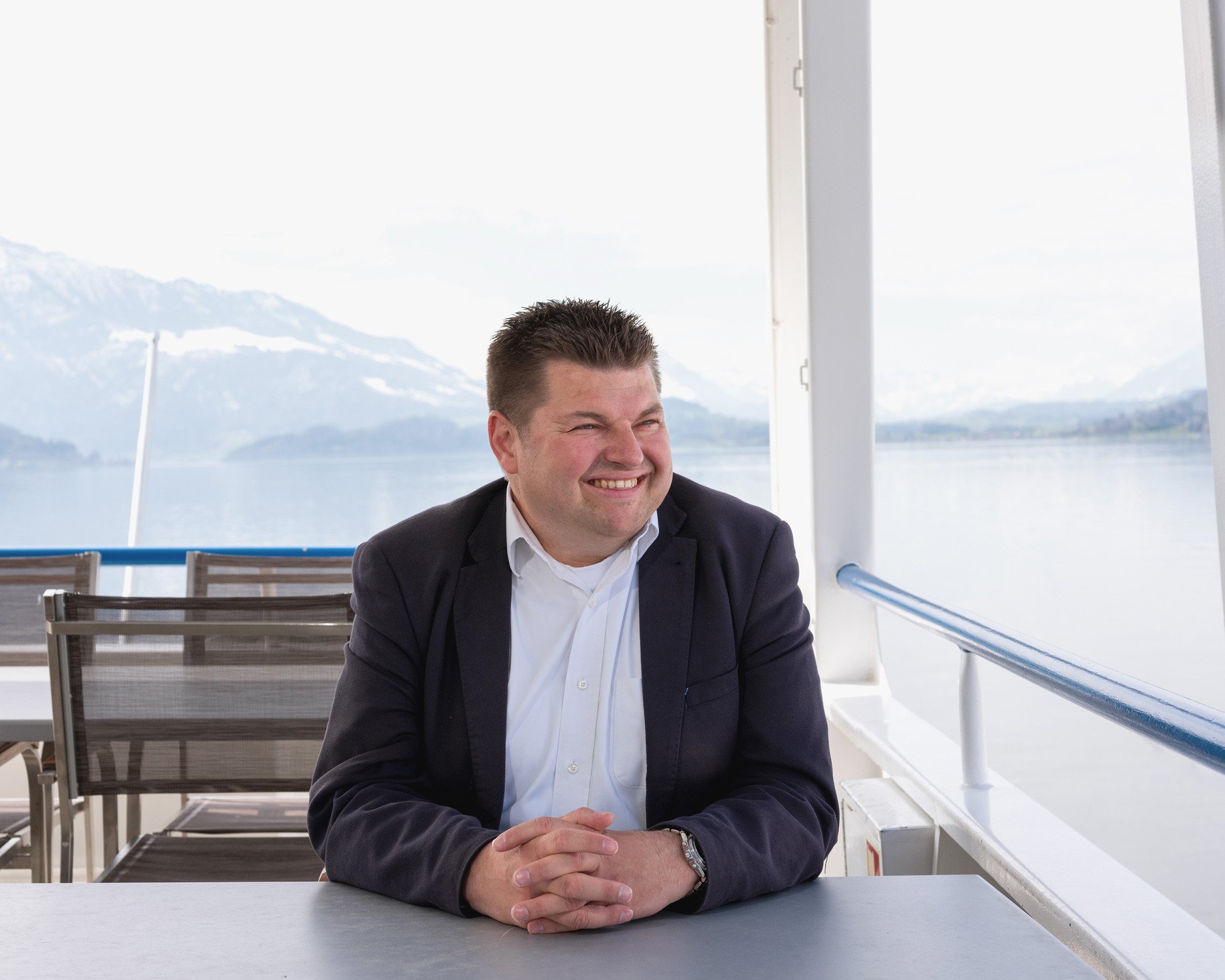 Portrait of Philipp Hofmann, Managing Director of Zugersee Schifffahrt