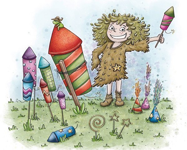 Illustration Wasserhexe mit Raketen
